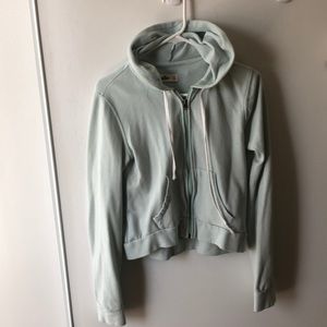Mint zip up sweatshirt- Hollister